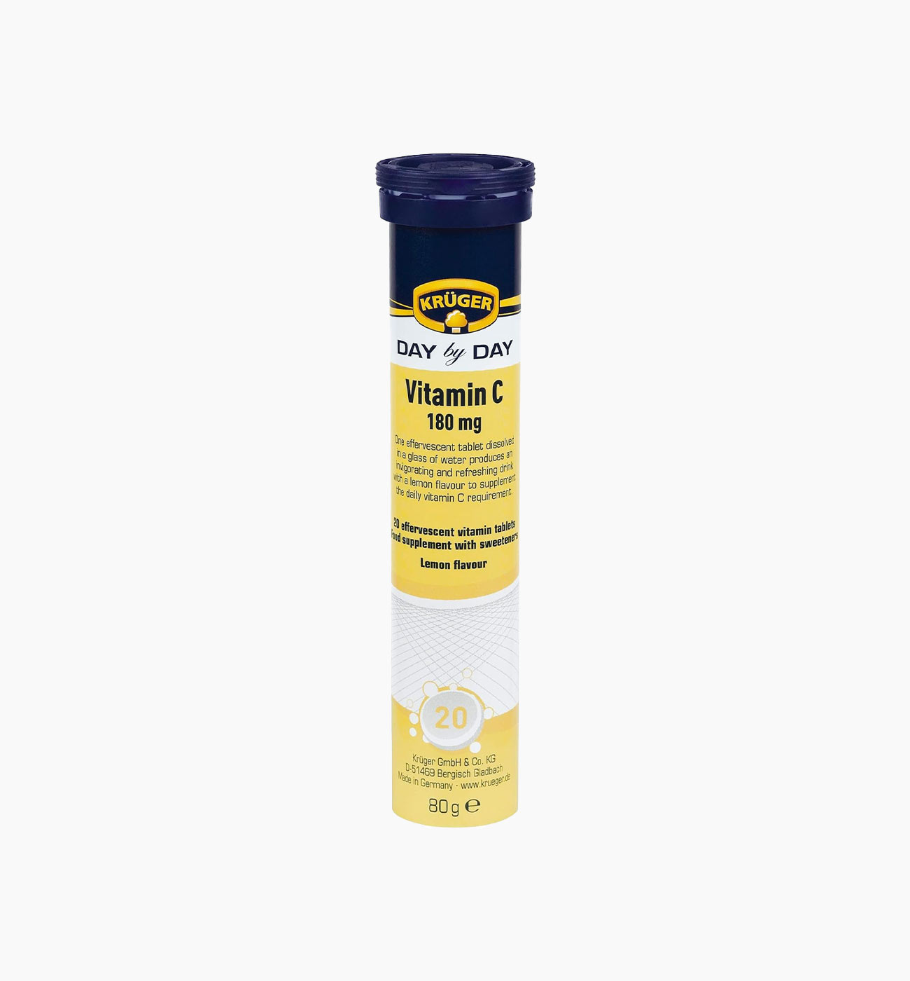 Kruger_Day_By_Day_Vitamin_C_180_Mg قرص جوشان آلمانی ویتامی سی 180mg - Image 1