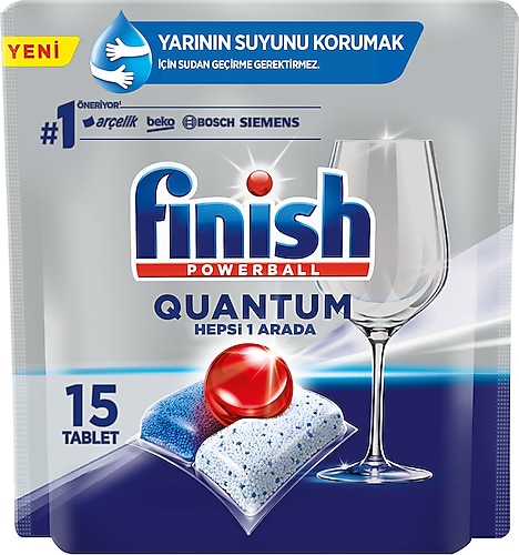Finish Quantum بسته ۱۵ عددی برای ماشین ظرفشویی