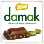 شکلات داماک نستله ۶۰ گرم با شکلات شیری و مغز پسته
