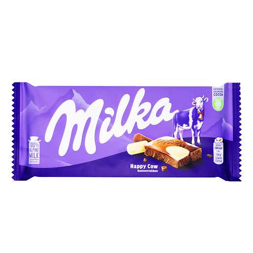 شکلات میلکا Happy Cows دورنگ سفید شیری