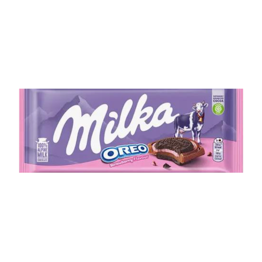شکلات میلکا اورئو توت فرنگی ۱۰۰ گرمی