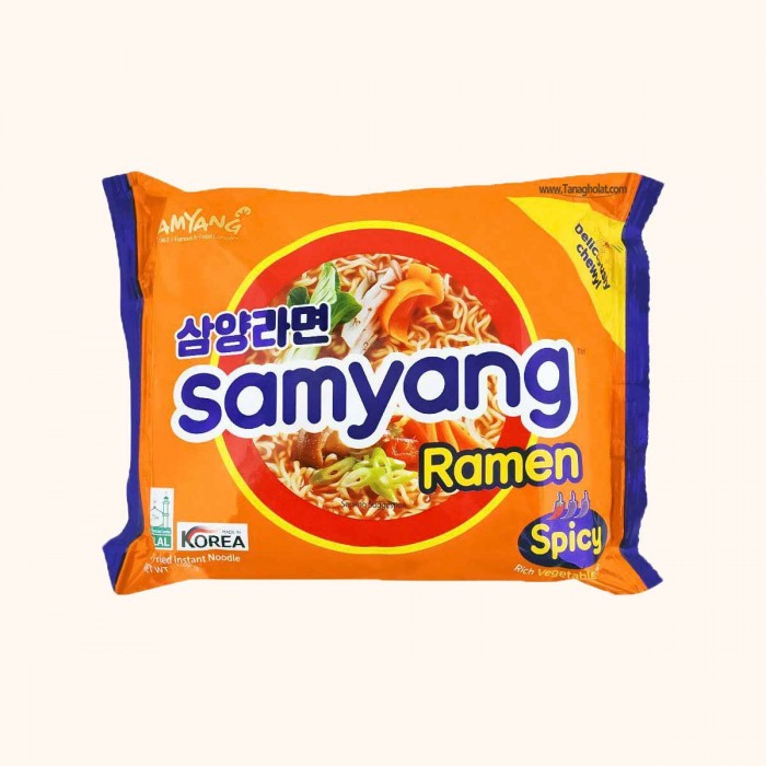 نودل سامیانگ رامن اسپایسی با سبزیجات ۱۲۰ گرمی – Samyang Spicy Ramen with Vegetables
