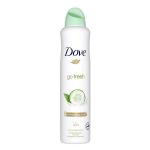اسپری ضد تعریق زنانه داو مدل Go Fresh رایحه خیار و چای سبز حجم 250 میل