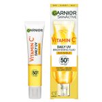 ضد آفتاب فلوئیدی ویتامین c بی رنگ گارنیر با spf 50