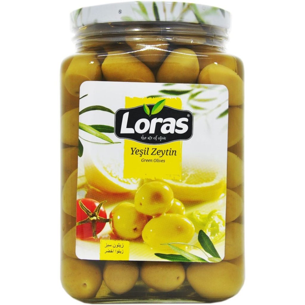 زیتون سبز درشت با هسته 1٫5 کیلو لوراس – loras