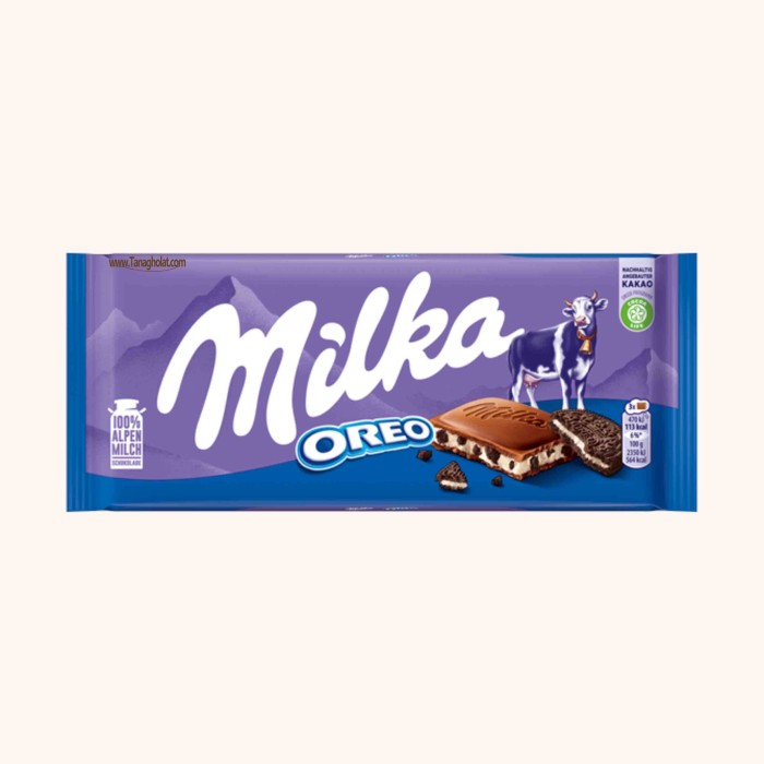 شکلات تابلت میلکا 100 گرمی مدل ارورئو