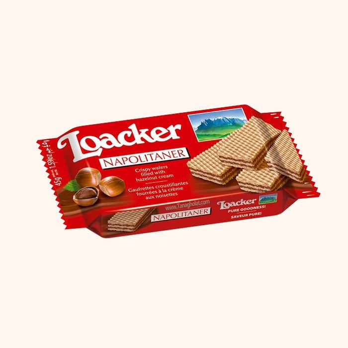ویفر لواکر 45 گرم طعم فندوقی ویفر لواکر 45 گرم طعم فندوقی