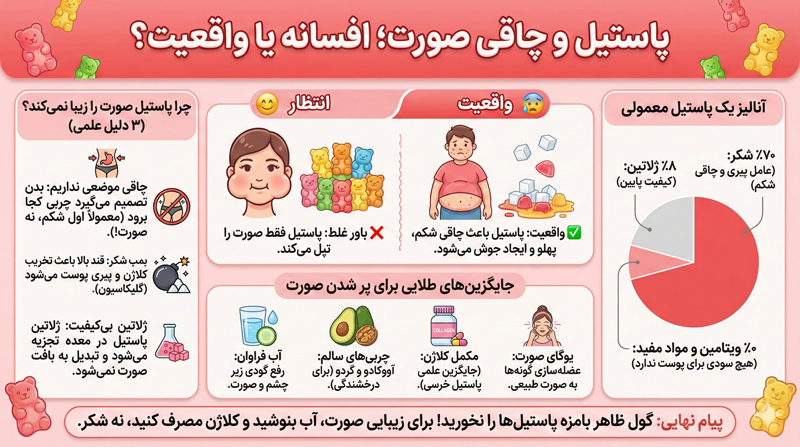 خواص پاستیل برای صورت و چاقی صورت