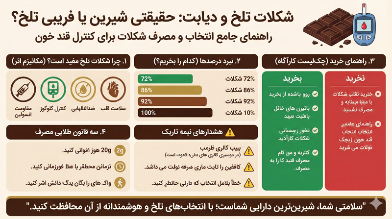 شکلات تلخ برای قند خون