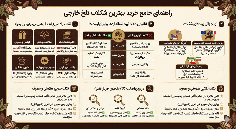 بهترین شکلات تلخ خارجی