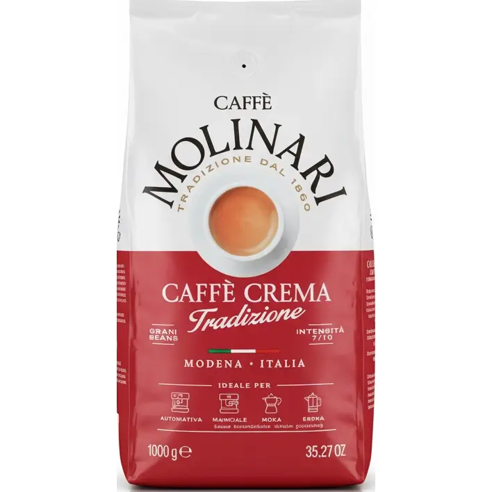 دانه قهوه مولیناری یک کیلوگرم مدل Molinari caffe crema tradizione